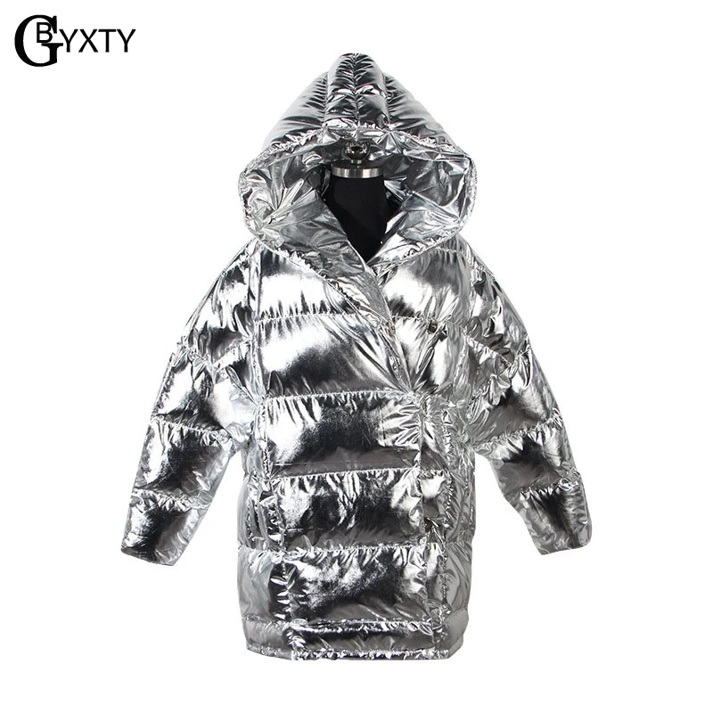GBYXTY cazadoras mujer invierno 2019 зимняя женская толстая куртка с капюшоном металлического