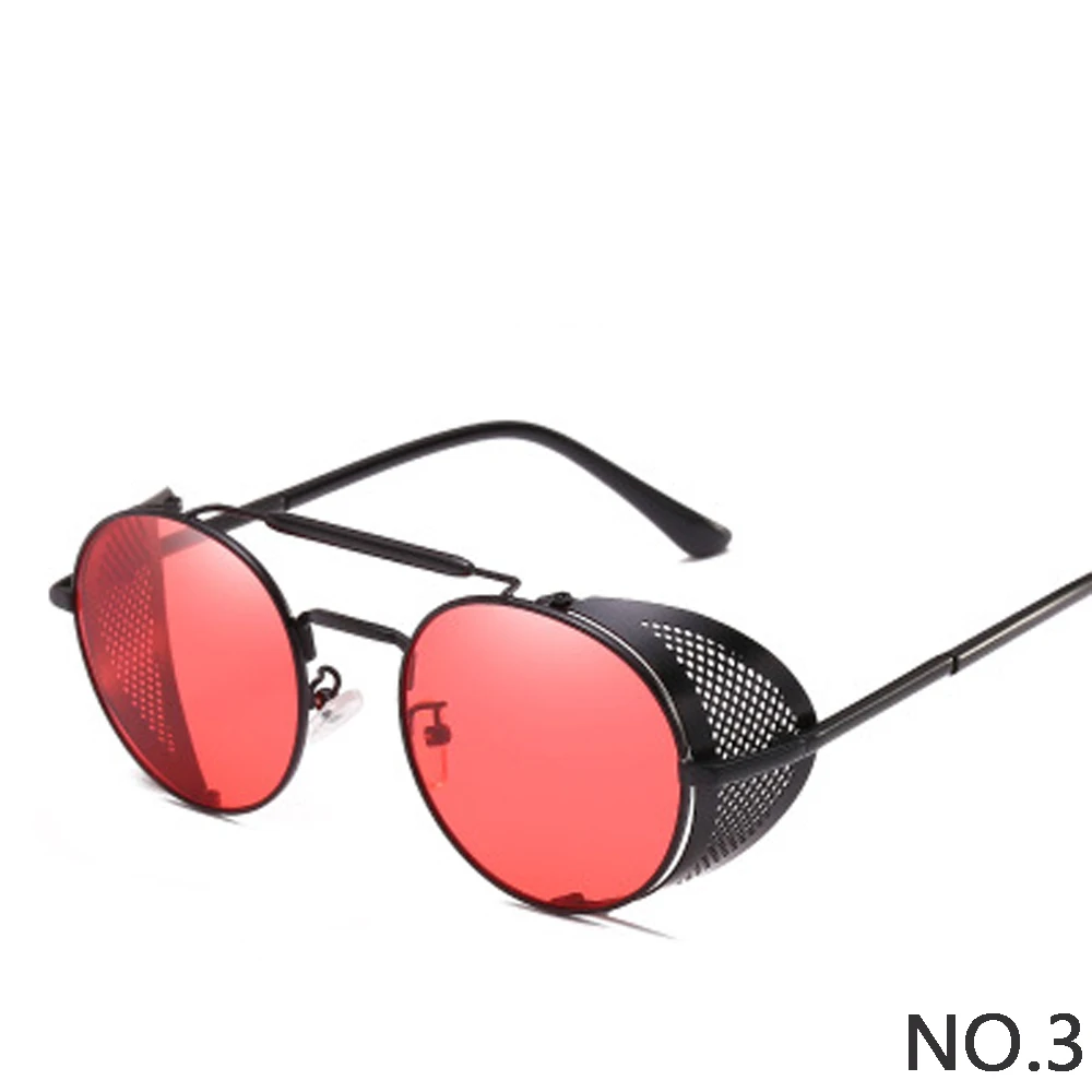 Солнцезащитные очки в стиле ретро женские и мужские круглые металлические