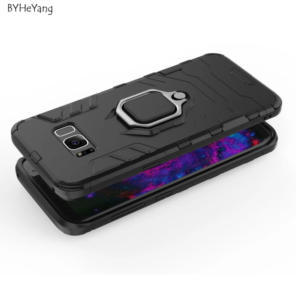 For Samsung Galaxy S8 Case Capa Cover Car Holder Magnetic Suction Ring Bracket Armor for Fundas | Мобильные телефоны и