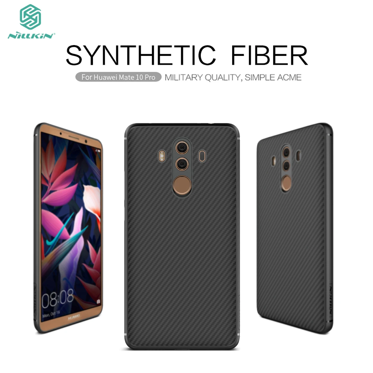 Чехол для huawei mate 10 Pro, жесткая задняя крышка из синтетического волокна Nillkin, пластиковый чехол из углеродного волокна для huawei mate 10 Pro