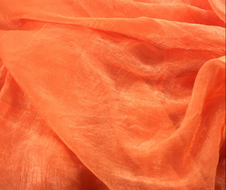 Платье из шифона и креповой ткани 3 метра 150 см 59 дюймов цвета: апельсиновый желтый