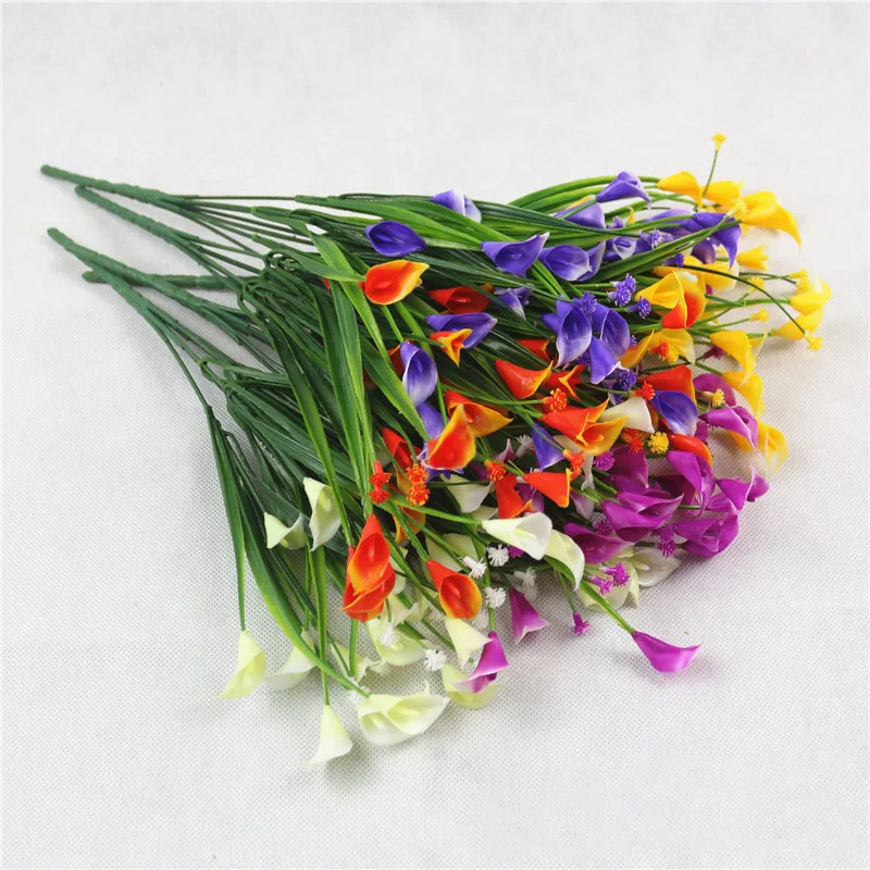 Новинка красивое 25 головок/кучка мини-растений водное искусственная Калла