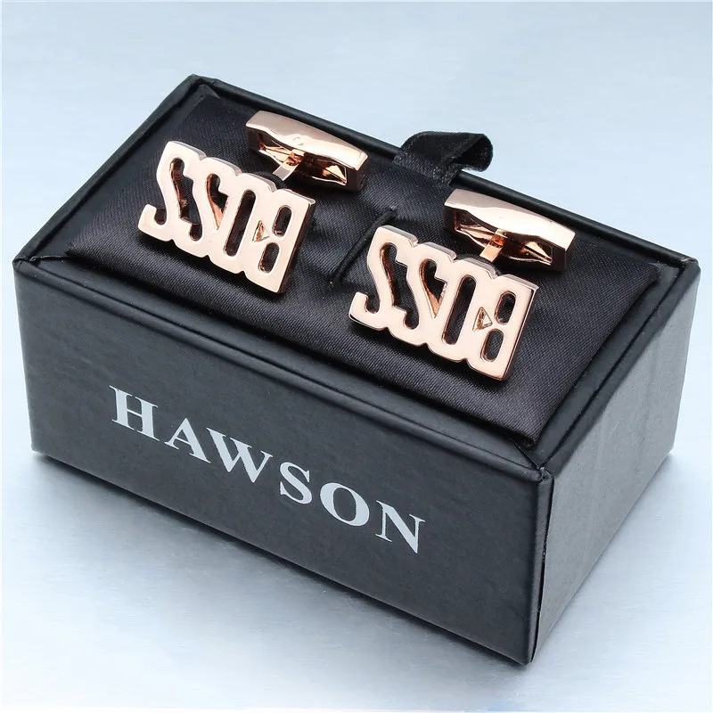 HAWSON 3 цвета BOSS Car брендовые запонки для мужчин пистолет металлическая запонка Кнопка соединитель высокого качества мужские ювелирные аксессуары