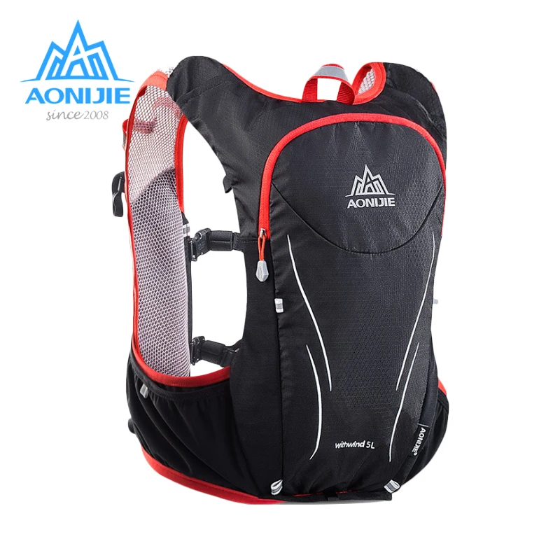 AONIJIE 5L Women Men Marathon Hydration Vest Pack For 2L Water Bag Cycling Hiking Bag Outdoor Sport Running Backpack