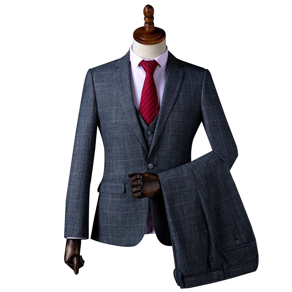 OSCN7 2019 клетчатые Костюмы Под заказ Для мужчин Slim Fit Свадебная вечеринка s