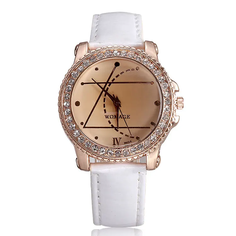 Women rhinestone watches fashion casual quartz watch crystal diamonds pu leather band girls hour clock new arrival best gift | Наручные