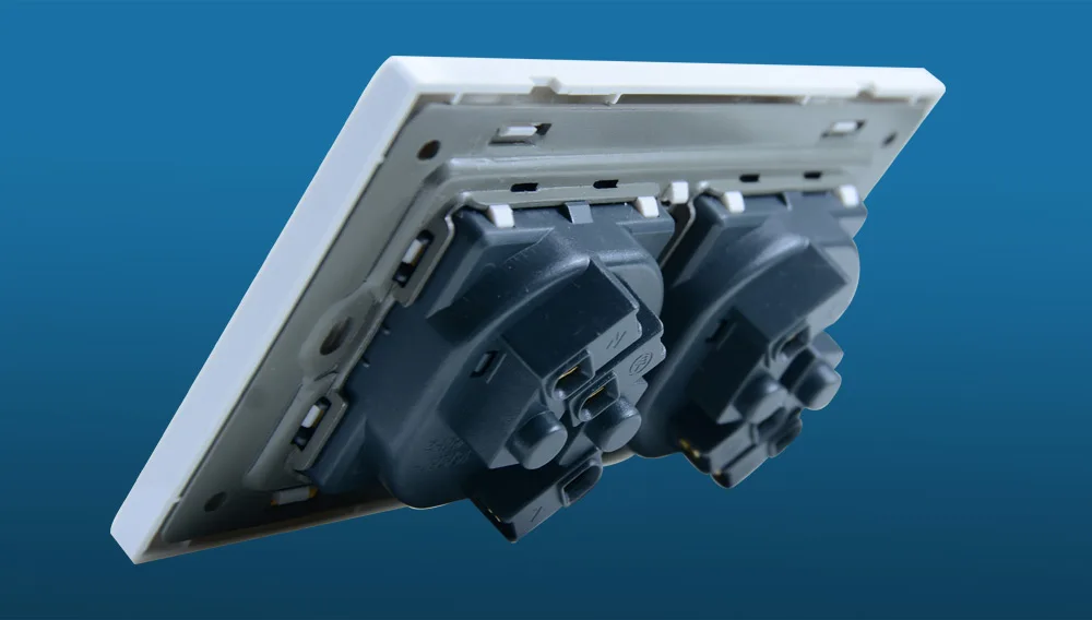 PC Двойная стандартная розетка панель с европейским стандартом 250 V 16A стиль настенная розетка A8-066