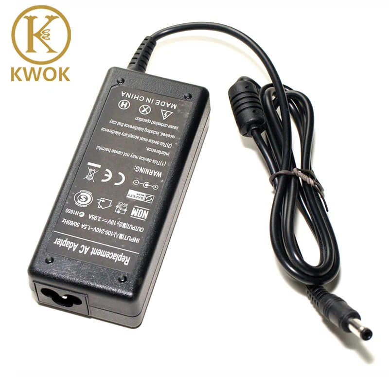 

NEW 19V 3.95A 75W AC Adapter Power Supply For Toshiba Satellite L700 L600 M801 PA-1750-09 FA105 U305 P205 Laptop Notebook
