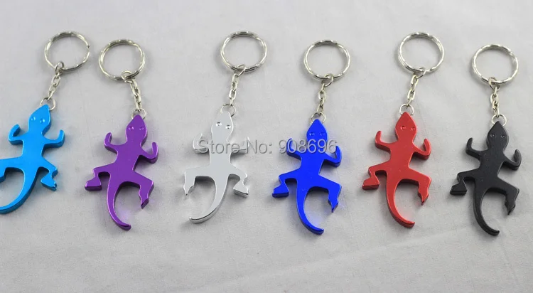 12Pcs Fashionable Lizard Metal Bottle Opener Can opener with Keyring Keychain Promotional Gift--Free shipping | Украшения и
