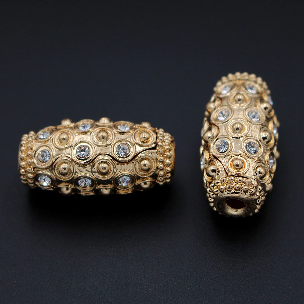 Дубаи золотые разделительные бусины коннекторы для труб горного хрусталя