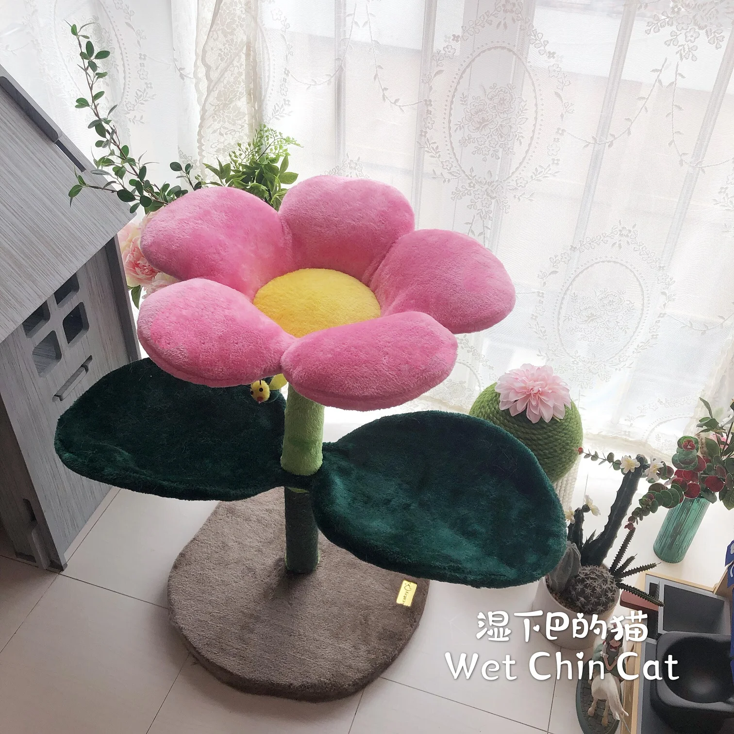 Кошачье счастье так же красочно, как цветы кошка башня Цвет цветок кошка дерево когтеточка так мило