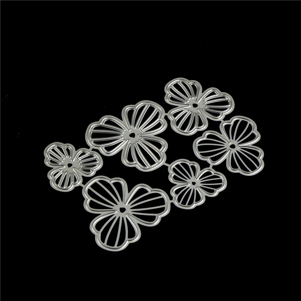 6 шт. металлические трафареты с цветочным дизайном для скрапбукинга альбома