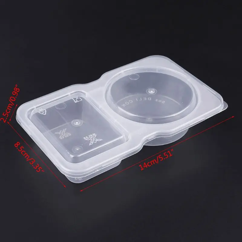 Прозрачный пластиковый контейнер для соуса 140 мл ящик хранения слизи из