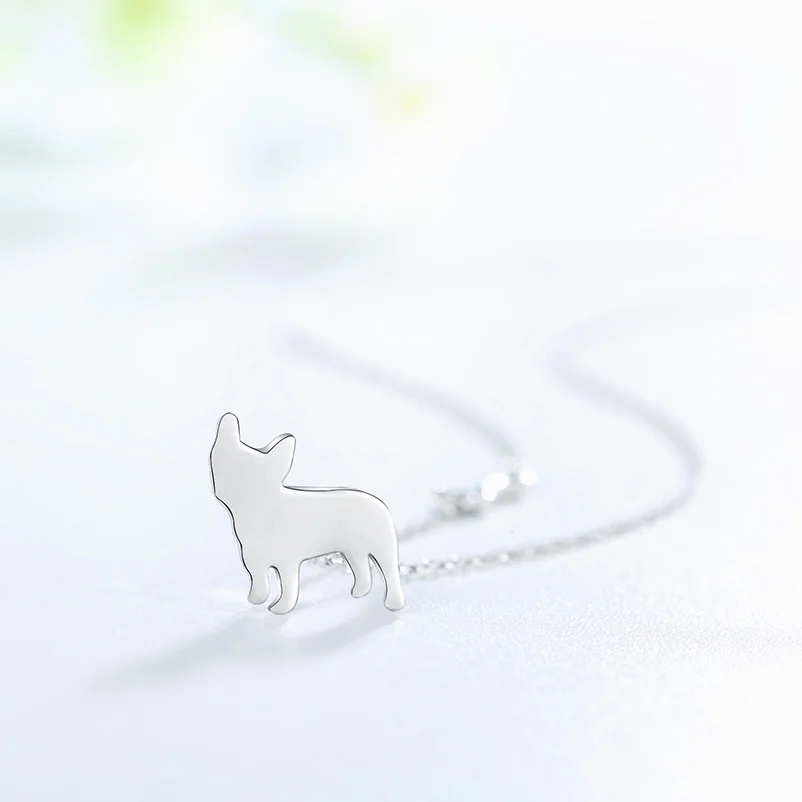 Cute Animal Dog 925 Sterling Silver Pendant Necklaces For Women Girls 2018 New Arrival Fashion Party Fine Jewelry TWED241 | Украшения и