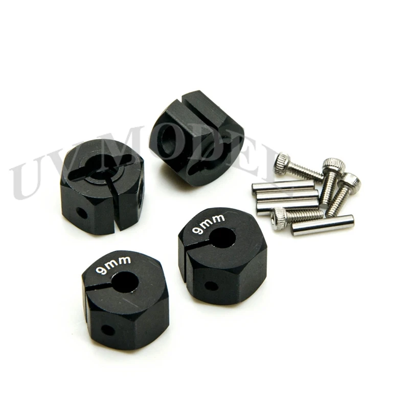 Cool Black 9mm Thickness Hex 12mm Aluminum HEX Wheel Hub Mount and Pins High Quality Alloy Metal | Игрушки и хобби
