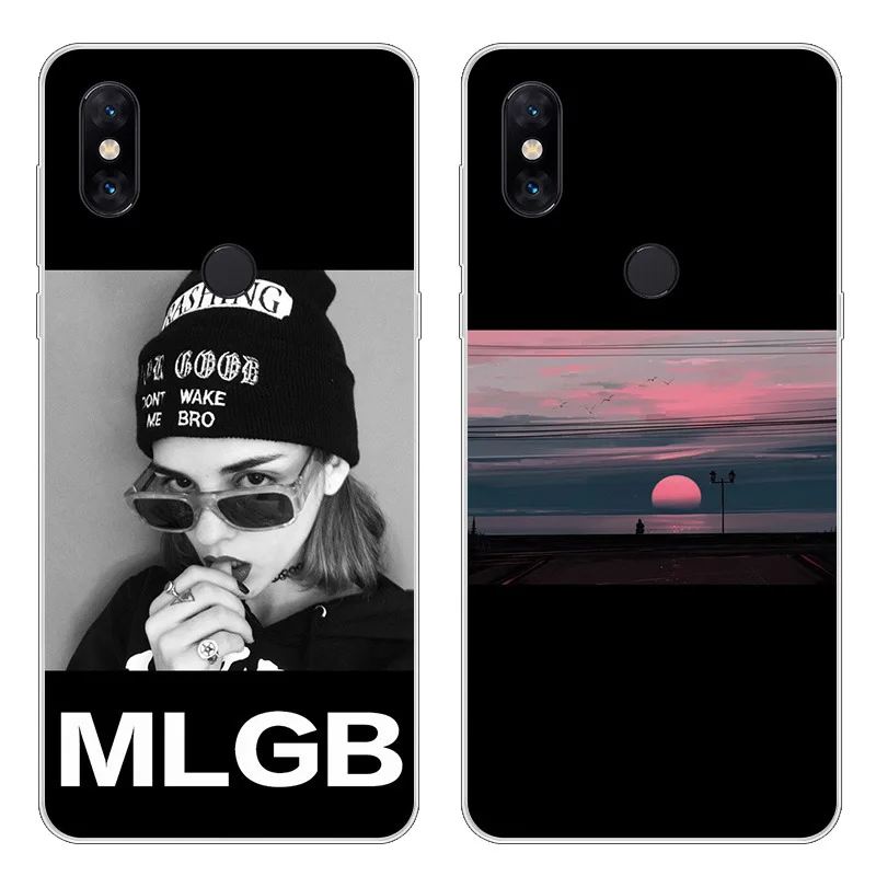 Nice Boy and Sleep All Day Case For Xiaomi Mi Mix 3 TPU Painted Mobile Phone Shell Lovely Color Painting Case.10 Colors! |