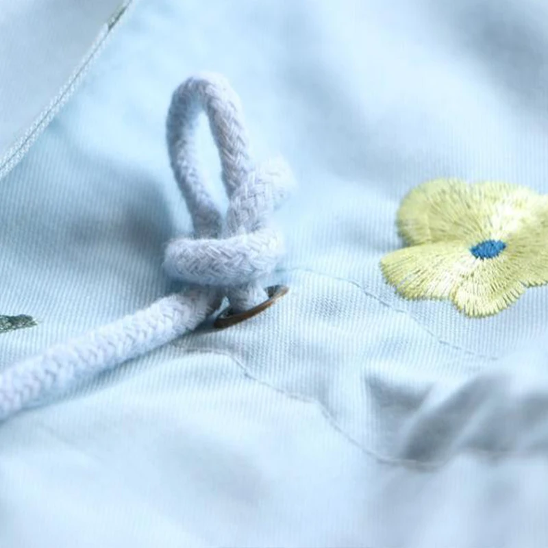 Girls Windbreaker Spring Autumn Kids Coat Baby 2 3 4 7 years Flower Embroidery Hooded Outwear Children Coats Jacket Clothing | Детская