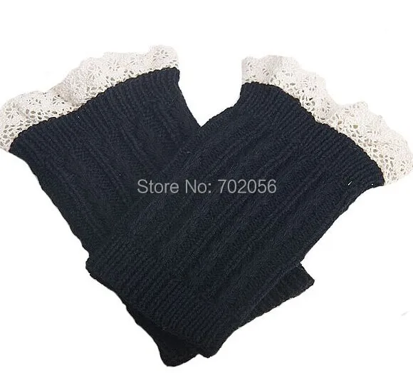 Вязаные сапоги с кружевным кабелем вязаные манжетами гетры из искусственной