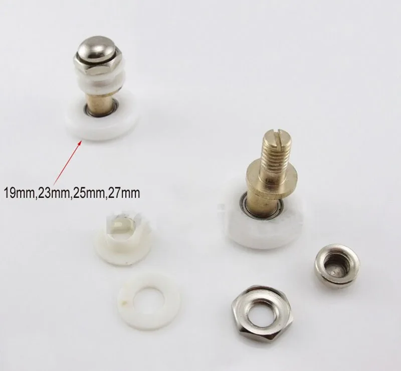 10 шт. высококачественные нейлоновые пластиковые и латунные ролики для душевой