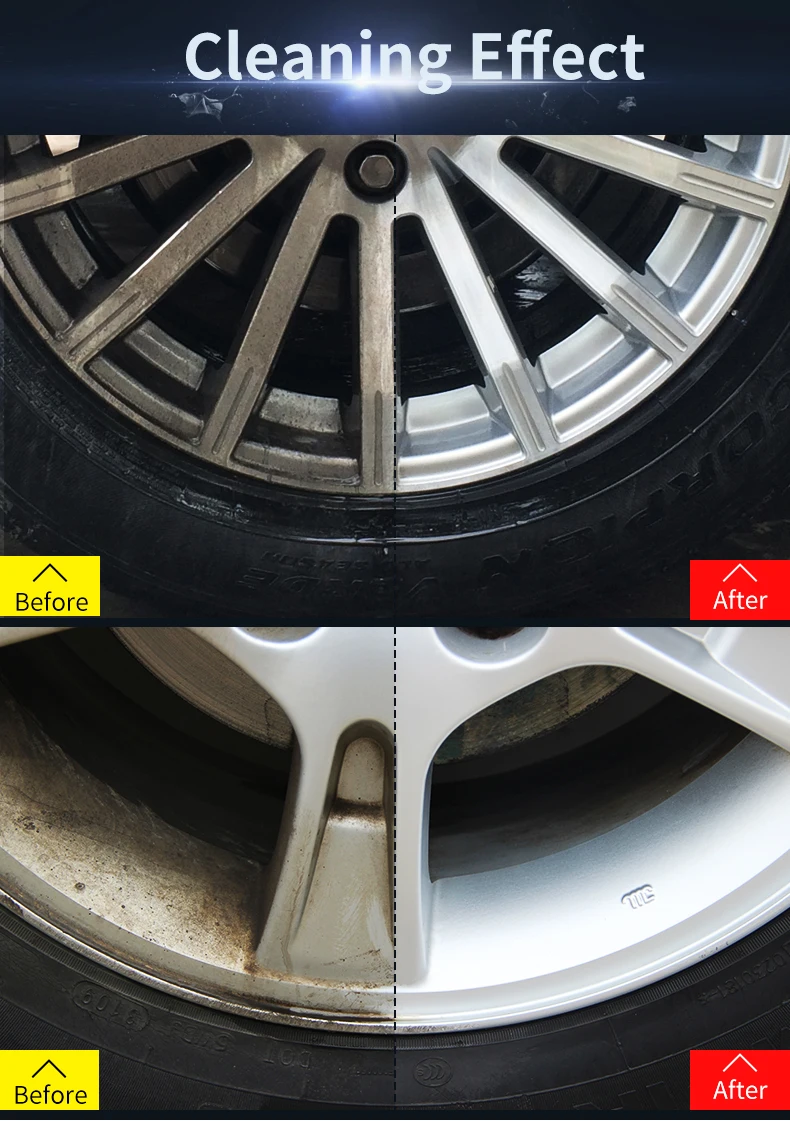 Автомобильный очиститель обода колеса Уход за распылением автомобильный обод