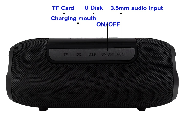 BY6660 Мини Bluetooth динамик Портативный водонепроницаемый беспроводной громкий динамик 10 Вт для телефона компьютера наружное радио fm бас стерео музыка