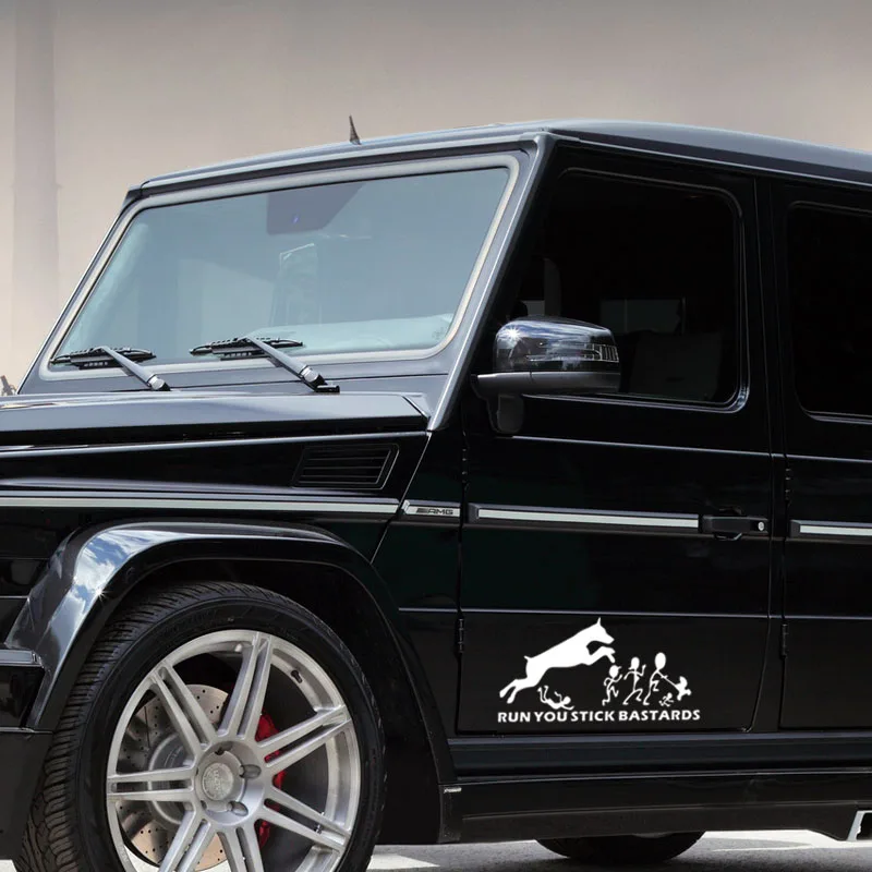 Горячая Распродажа Доберман палка Семья наклейка Стикеры Run окна автомобиля