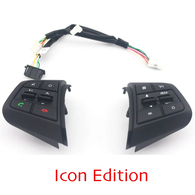 icon edition Кнопки рулевого колеса для hyundai ix25(creta) 2.0L круиз управление кнопки Bluetooth телефон нагревательный разъем провода - Цвет: icon edition