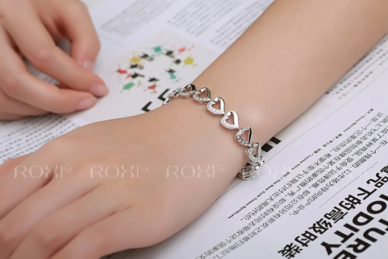 ROXI best-selling models of foreign trade wholesale jewelry Cubic Zirconia Heart Bracelet Taobao a generation fat | Украшения и