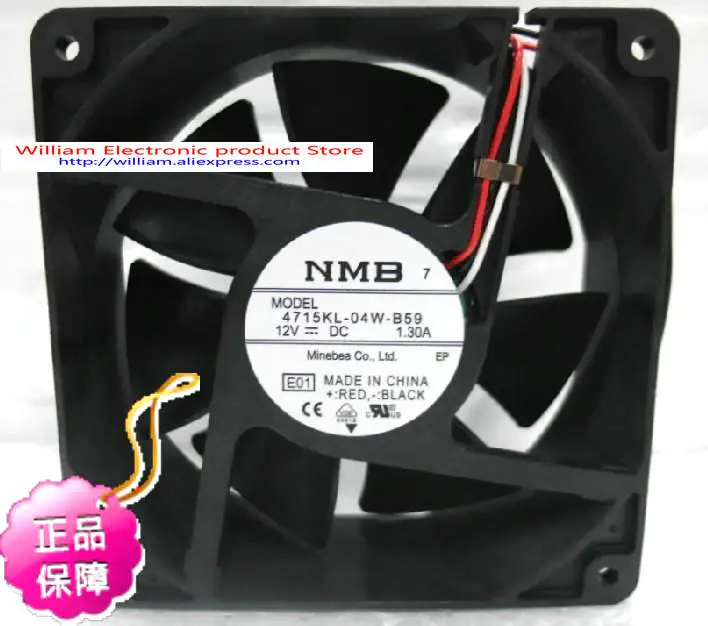 

New Original NMB 4715KL-04W-B59 DC12V 1.30A 120*38MM Alarm Signal drive cooling fan