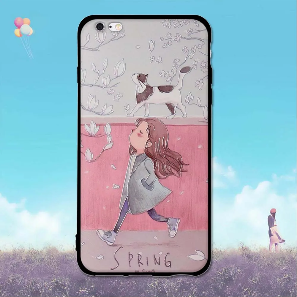 Чехол для iPhone 6 Plus 6s 5 дюйма мягкий чехол сотового телефона plus задняя крышка с
