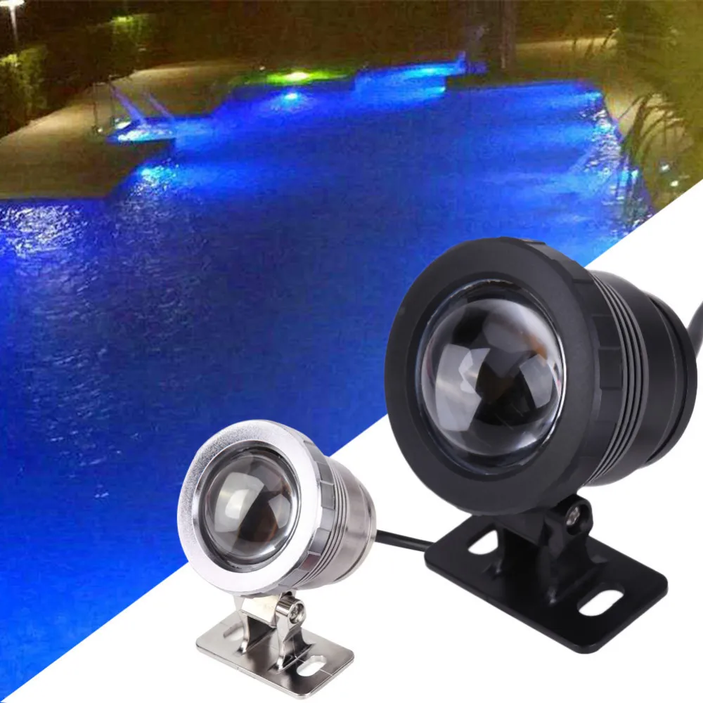 Kaigelin 10 Вт AC/DC 12 V свет RGB для использования в грунтовых водах светодиодный светильник Multi Цвет IP68 Водонепроницаемый светодиодный фонтан вечеринка в бассейне Лампа ИК-пульт дистанционного управления Управление