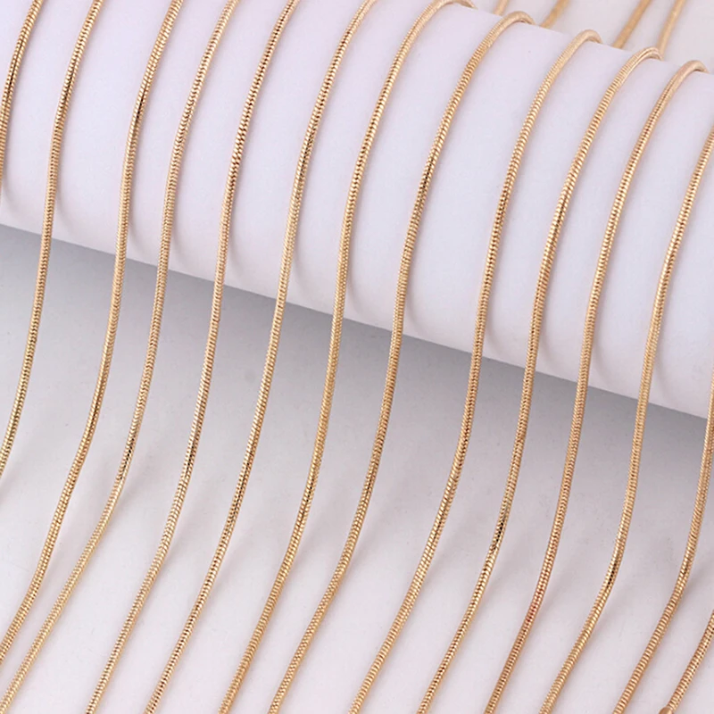 Позолоченные 1 мм цепочки под змеиную кожу удлинительная Хвостовая цепочка