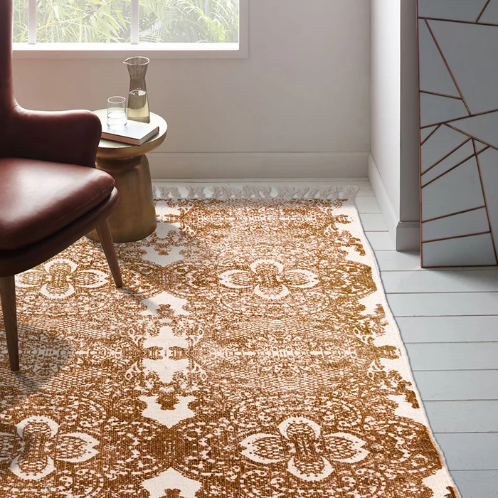 Kilim однотонный ковер для ванной комнаты из 100% хлопка геометрический индийский в