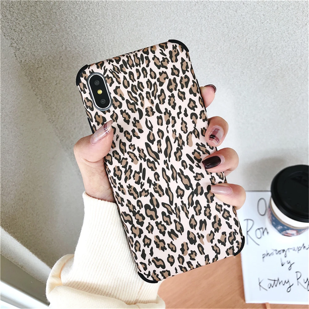 Модный чехол для телефона с леопардовым принтом iphone X XS MAX XR 6 6s 7 Plus 8 plus задняя
