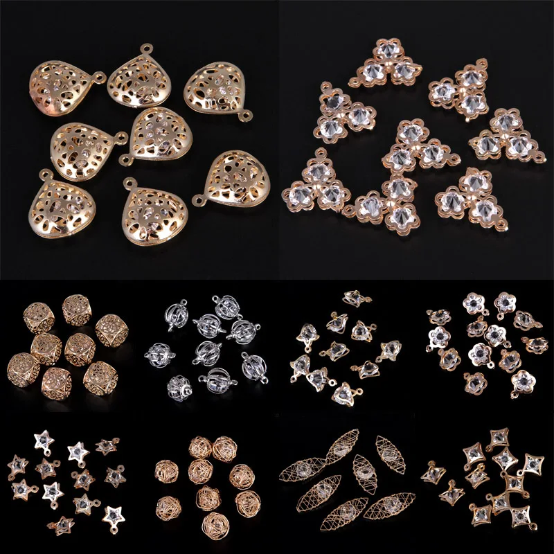 Аксессуары для браслетов и ожерелий с разноцветными золотистыми/серебристыми