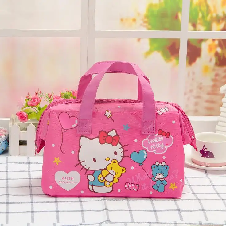 Hello kitty изолированный Ланч-бокс сумка, мультфильм Милая женская сумка, легкая сумка, портативный студенческий водонепроницаемый Ланч-бокс сумка - Цвет: C