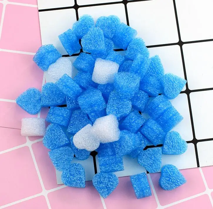 30pcs blue Пушистый слизь наполнитель детская мягкая глина грязи пластилина Синий Розовый Сердце Любовь бисер полосы пены клейкие аксессуары DIY Материал - Цвет: 30pcs blue
