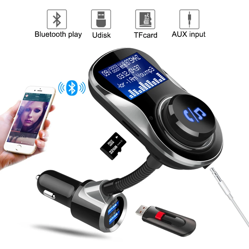 FDOMAIN 2018 большой экран громкой связи bluetooth автомобильный комплект V4.1 + EDR Авто FM