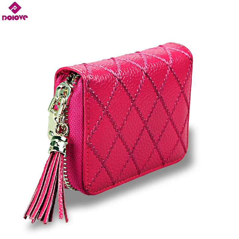 DOLOVE дизайнерский брендовый женский держатель для кредитных карт из натуральной