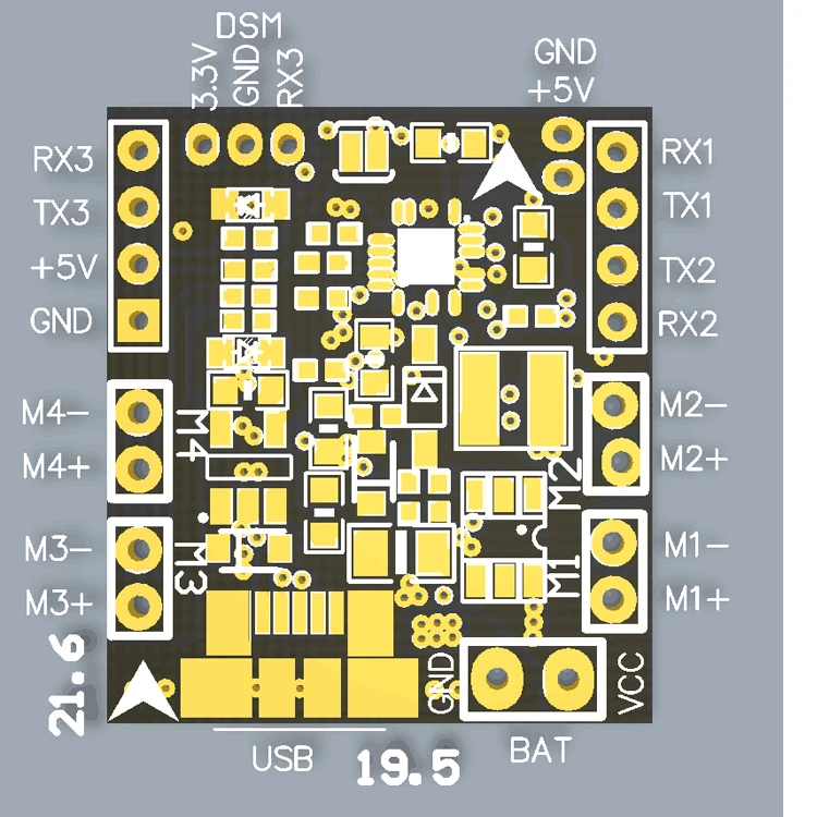 Панель управления Полетным контроллером F19031 Tiny SP Racing F3 EVO Brushed для квадрокоптеров