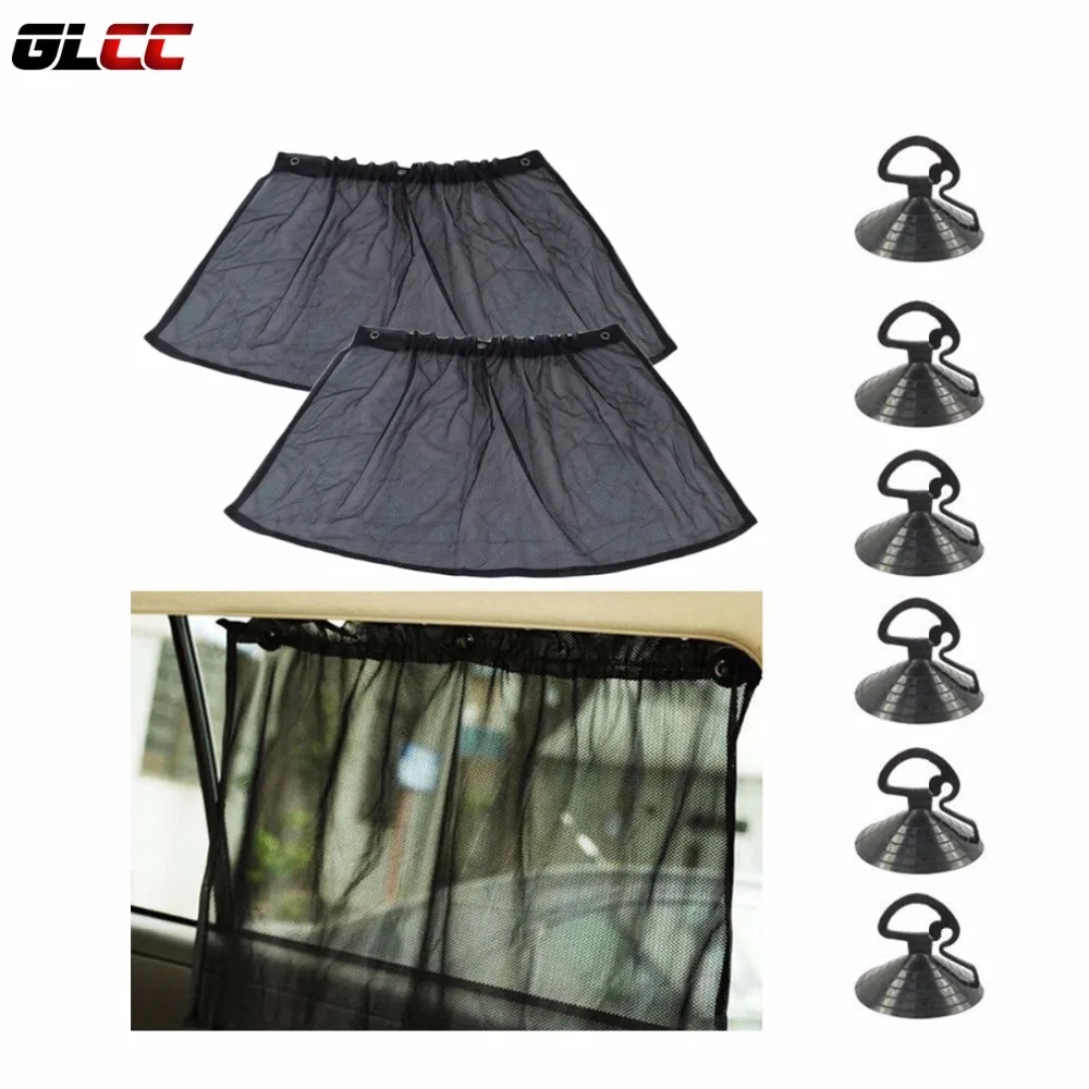 Автомобильный солнцезащитный козырек черный сетчатый 2 шт.|mgo3| |