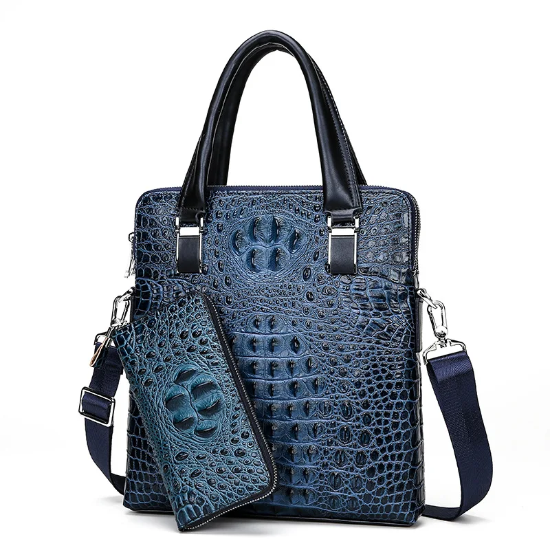 Мужской портфель из воловьей кожи под крокодила|bags handbags|bag malebriefcase men |