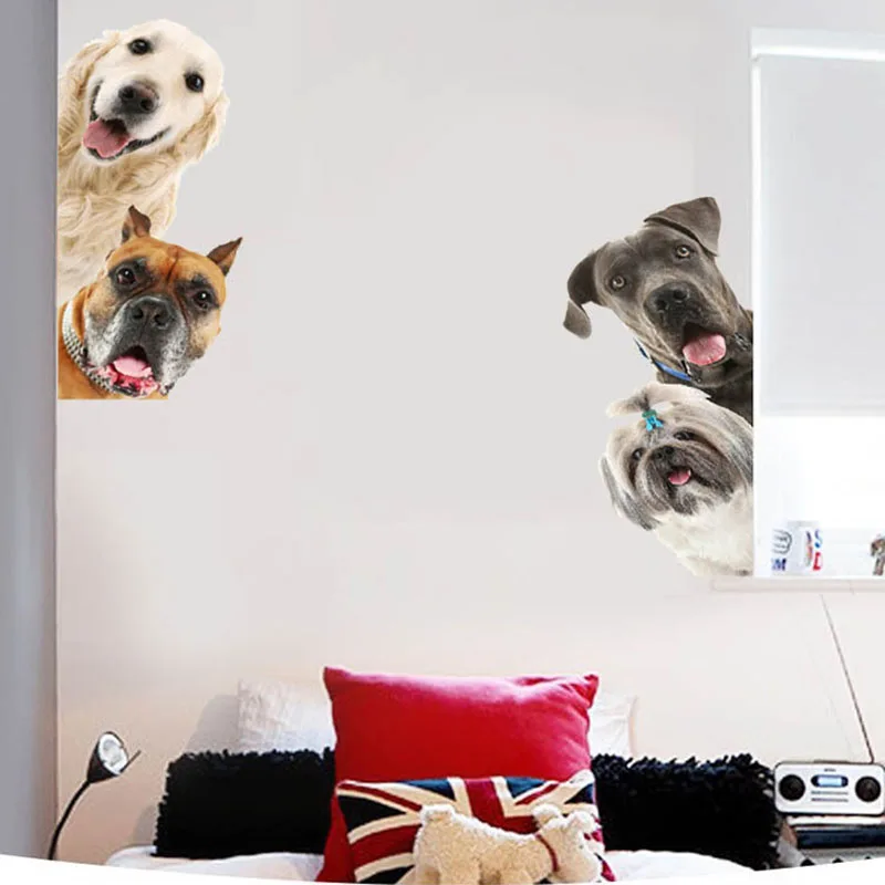 Наклейка в виде симпатичного кота собаки хомяка 60 см|Наклейки для творчества| |