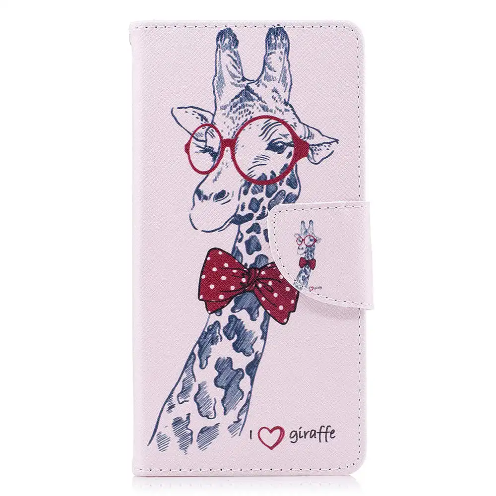 Cute deer Чехол с откидной крышкой для huawei honor 7C PRO, чехол с принтом из искусственной кожи, чехол-бумажник для карт, чехол-подставка для honor 7c, AUM-L41, милый Модный чехол - Цвет: Cute deer