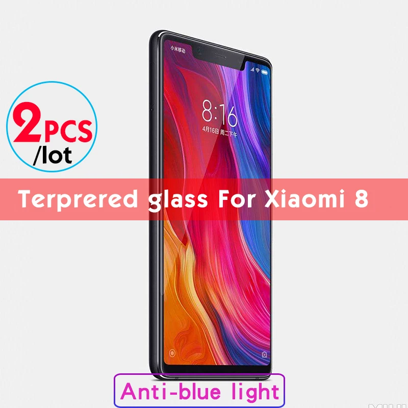 2 шт./лот закаленное Стекло для xiaomi mi на возраст 6, 8, 9, SE lite mi x max 2 3 Экран протектор для xiaomi 8 lite mi 9 A2 lite с защитой от УФ-излучения - Цвет: for xiaomi 8