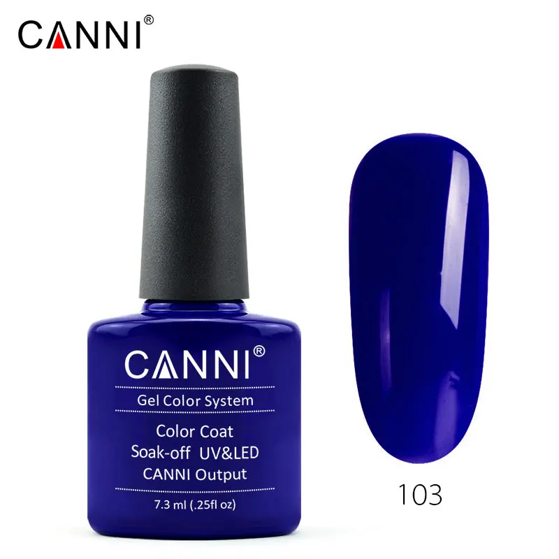CANNI бренд полный гель для ногтей УФ-светодиодный, быстро сохнут, Лаки резиновая основа для долговечная без вытирания яркие блестящие верхнего покрытия УФ-гель для ногтей - Цвет: 103
