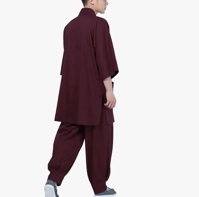 Летняя крутая буддийская унисекс форма для медитации shaolin костюм монаха zen lay