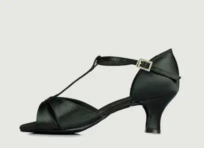 2358 heel5.5cm BLACK Высококачественные спортивные танцевальные туфли со стразами и пряжкой; Бальные женские туфли для латинских танцев; импортные Сатиновые туфли SASAN BD 2358 - Цвет: 2358 heel5.5cm BLACK