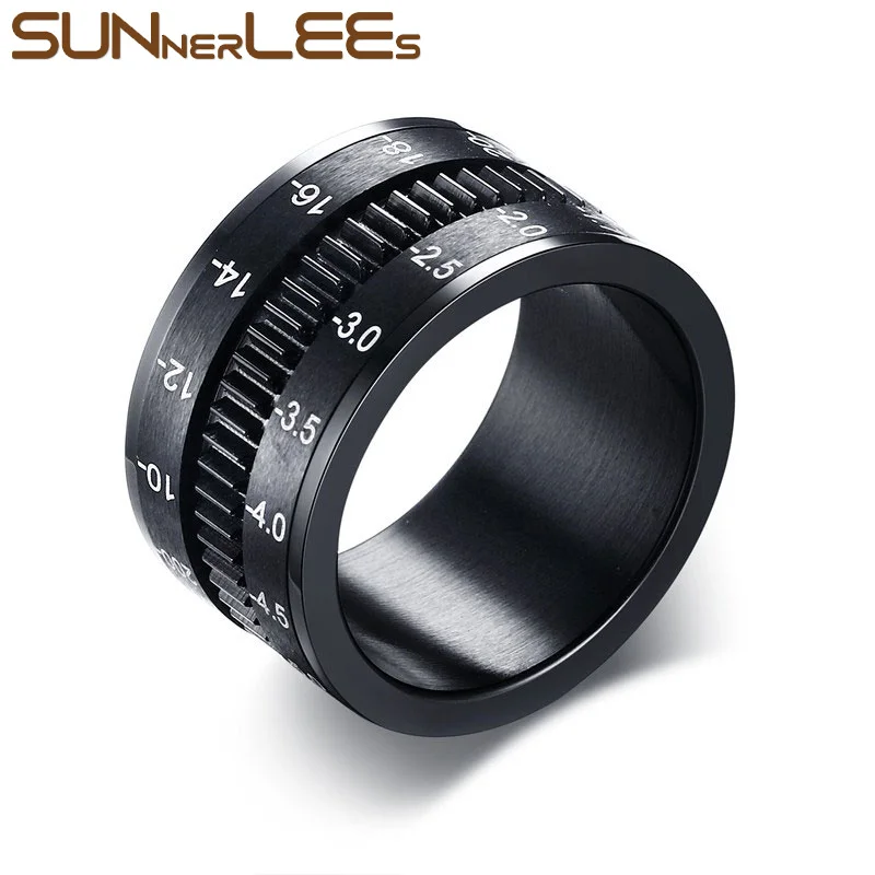 SUNNERLEES титановые кольца из нержавеющей стали 12 мм объектив камеры Spinner черные