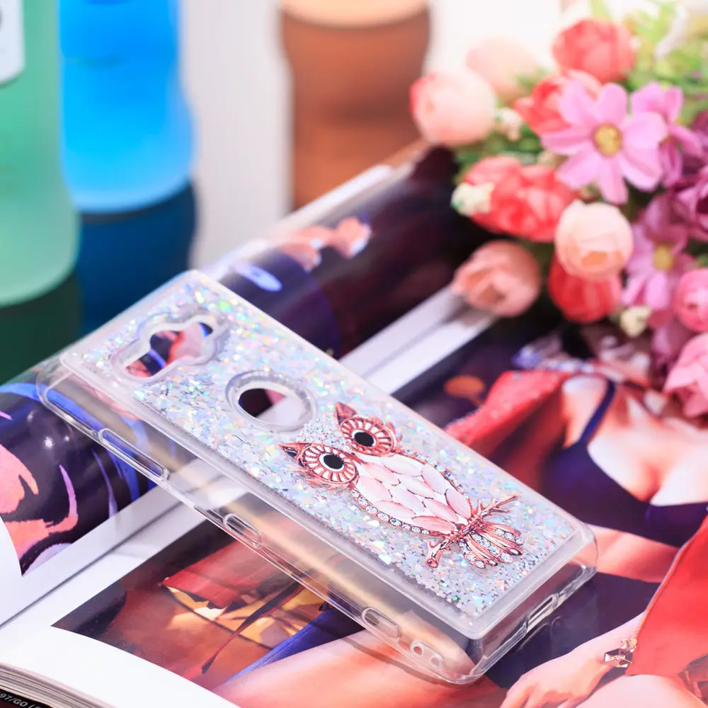 Quicksand Case For Sony Xperia XZ2 Compact XZ2Compact H8324 H8314 Dynamic Liquid Glitter Stars Soft Phone Cover Shell Coque Bag |